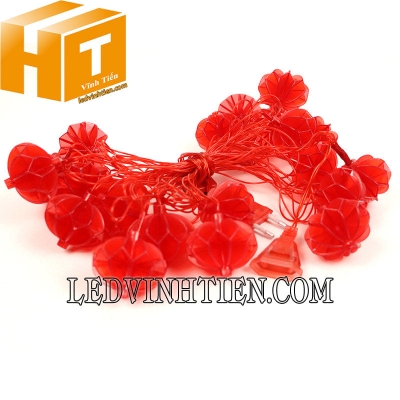 Dây led đèn lồng khía màu đỏ