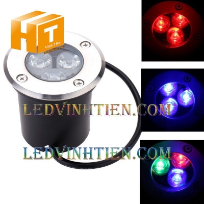 Đèn led âm đất 3W RGB