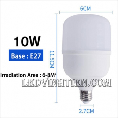 Đèn led búp trụ 10W