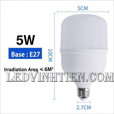 Đèn led búp trụ 5W
