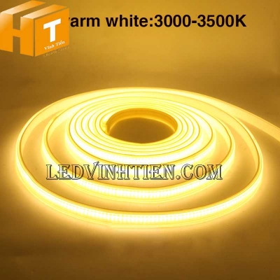 Đèn led dây COB 220V ánh sáng vàng