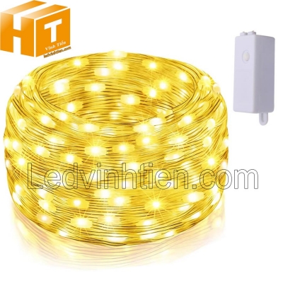Đèn led dây hạt gạo 100m màu vàng