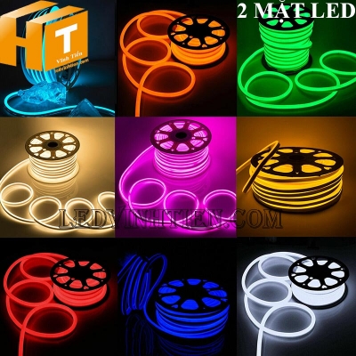 Đèn led dây neon flex 220V dẹp 180 độ 2 mặt led