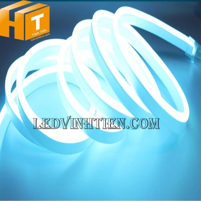 Đèn led dây neon flex 220V dẹp 180 độ màu xanh ngọc