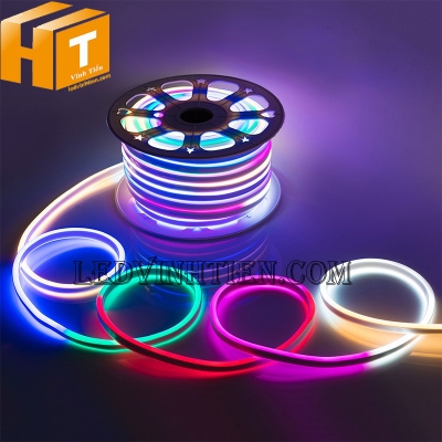 Đèn led dây neon flex 220V đủ màu cuộn 100m