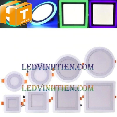 Đèn âm trần vuông 8 +4w 3 chế độ