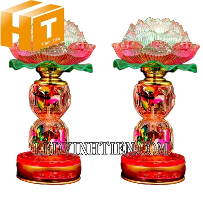 Đèn led hoa sen pha lê đổi màu
