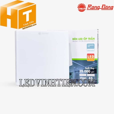Đèn led ốp trần vuông LN12N 300x300/24W Rạng Đông