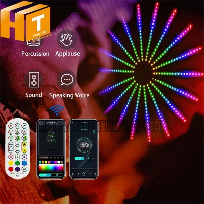 Đèn led pháo hoa nháy theo nhạc kết nối bluetooth, app