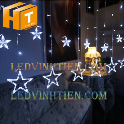 Đèn led rèm ngôi sao màu trắng