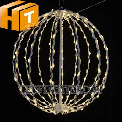 Đèn led thả hình quả cầu màu vàng
