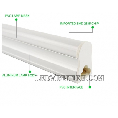 Đèn LED Tuýp T5 3 tấc 4W Liền Máng