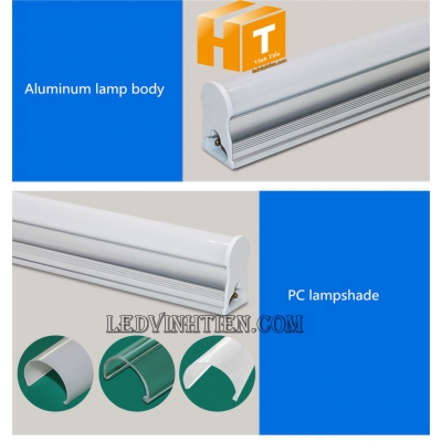 Đèn LED Tuýp T5 6 tấc 9W Liền Máng