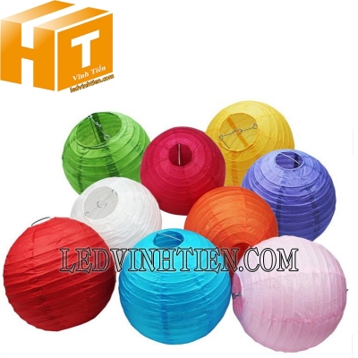 Đèn lồng vải lụa hình tròn