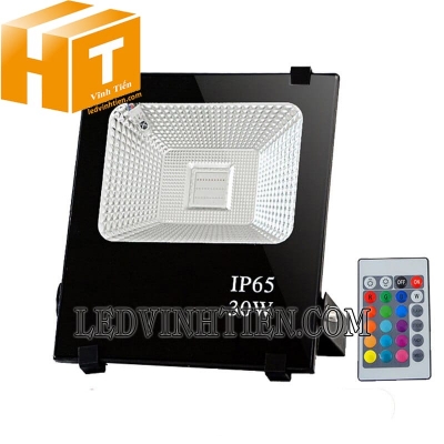 Đèn pha led 30W đổi màu chóa kim cương