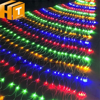 Đèn rèm led thác nước đổ đủ màu