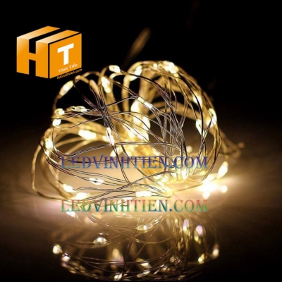 Đèn led dây cước dùng adapter màu vàng