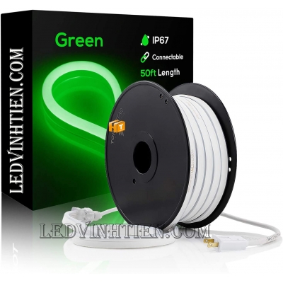 Led Dây  Neon Flex 220V Màu Xanh Lá