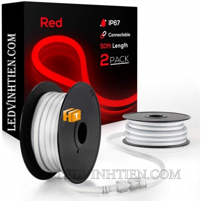 Led Dây Neon Flex 220V Cuộn 100m Màu Đỏ 