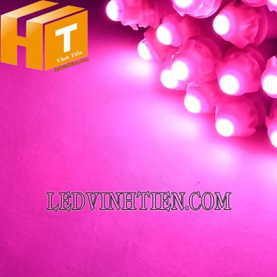 Led đúc f7 5V đầu đục màu hồng
