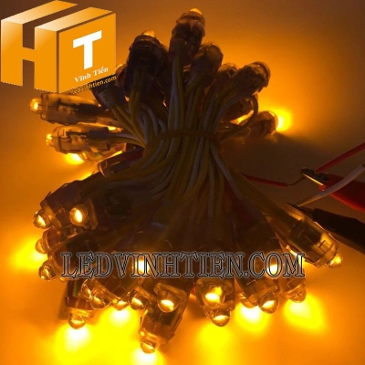 Led đúc f7 5V đầu đục màu vàng đậm