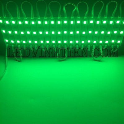 Led hắt 12V 5054 3 bóng xanh lá