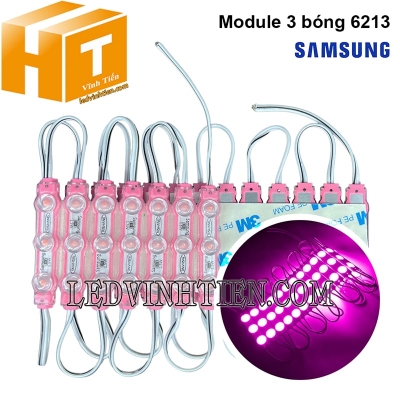 Led hắt 3 bóng Samsung 6213 màu hồng