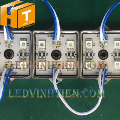 Led hắt 4 bóng đế sắt xanh dương