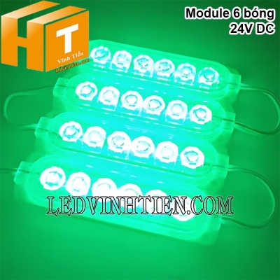 Led module 6 bóng 24V xanh lá
