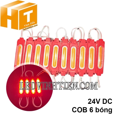 Led hắt COB 6 bóng 24V màu đỏ
