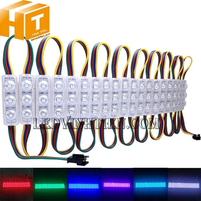 Led module 3 bóng 12V RGB có thấu kính