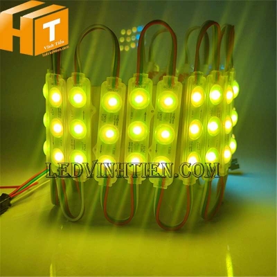 Led module 3 bóng 12V RGB có thấu kính
