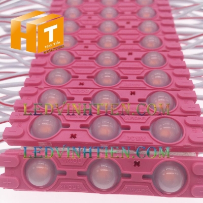 Led module 3 bóng lúp màu hồng
