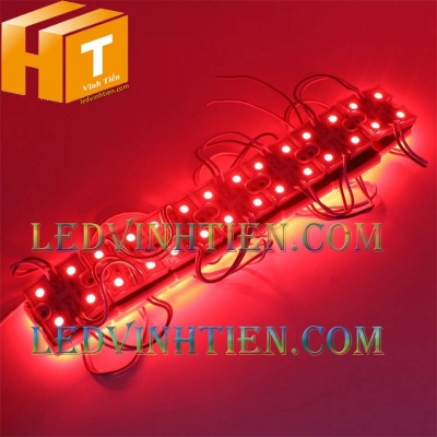 Led module 4 bóng 5050 đế nhựa màu đỏ