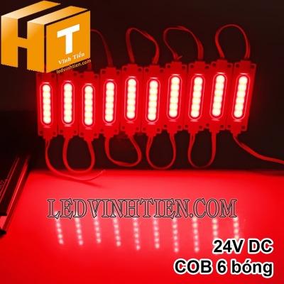 Led hắt COB 6 bóng 24V màu đỏ