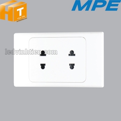 Ổ cắm 2 chấu đế liền 16A A20US2N