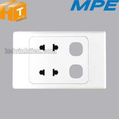 Ổ cắm đôi 2 chấu 16A + 2 lỗ A20US2XXN