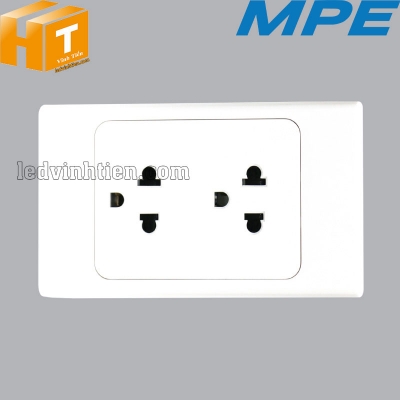 Ổ cắm đôi  3 chấu đế liền 16A A20UES2N
