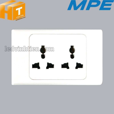 Ổ cắm đôi đa năng đế liền 16A A20UESM2N