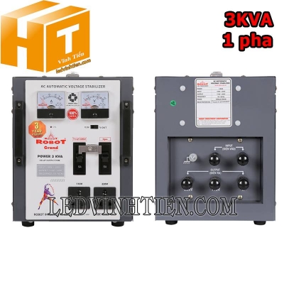 Ổn áp 1 pha 3KVA Robot Grand 140-250V