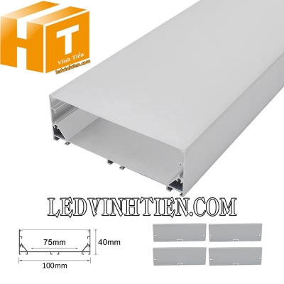 Thanh nhôm định hình U nổi 100x40mm