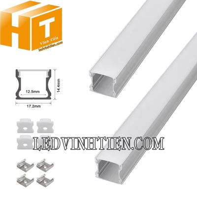 Thanh nhôm định hình U nổi 17x14mm