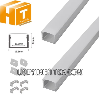 Thanh nhôm định hình U nổi 19x13mm