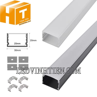 Thanh nhôm định hình U nổi 30x20mm