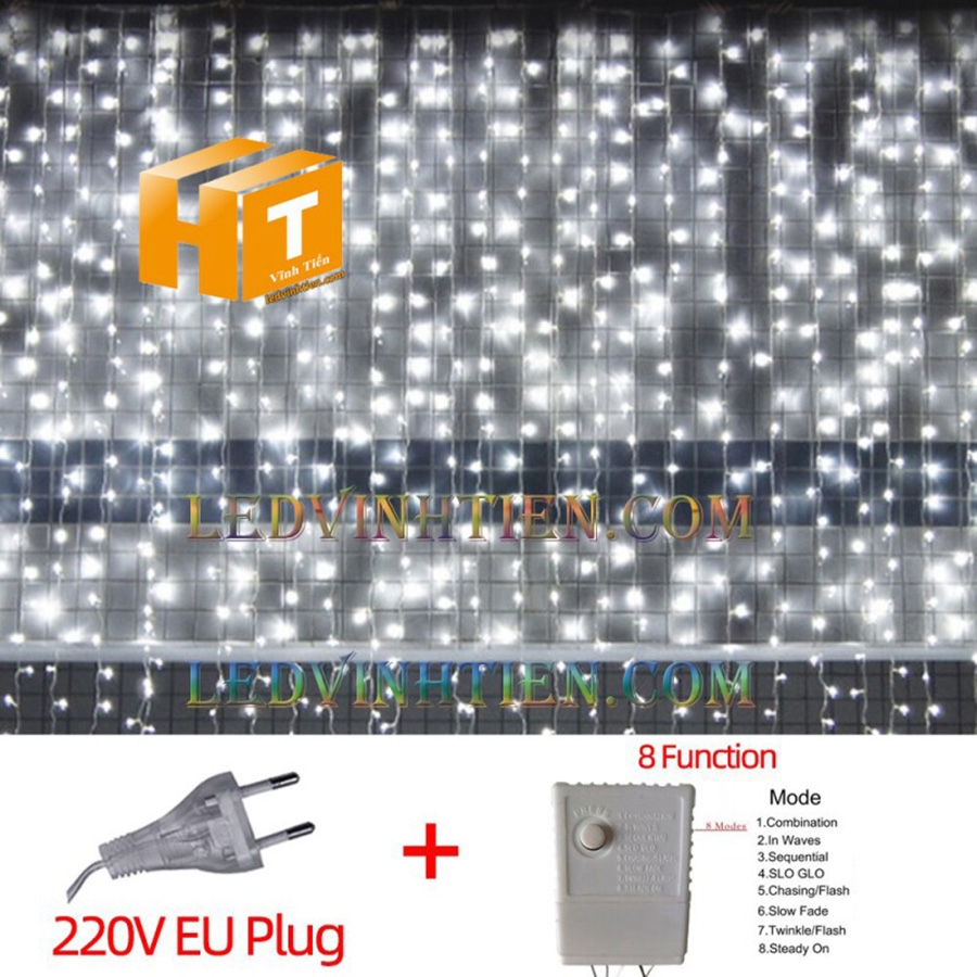 Đèn led rèm mành 400cm x 60cm giá rẻ, loại tốt. Ledvinhtien.com