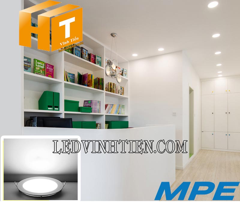 Đèn led panel âm trần 3 chế độ màu 6W Ø110 mm loại tốt, siêu sáng