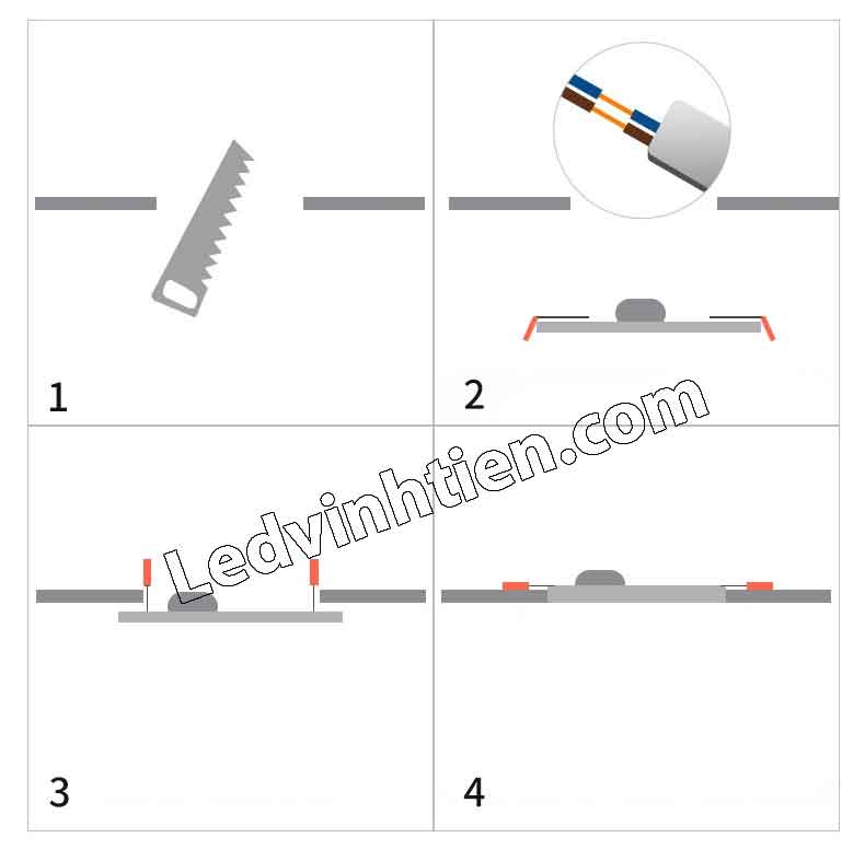 Cách lắp đặt đèn led downlight âm trần đúng cách