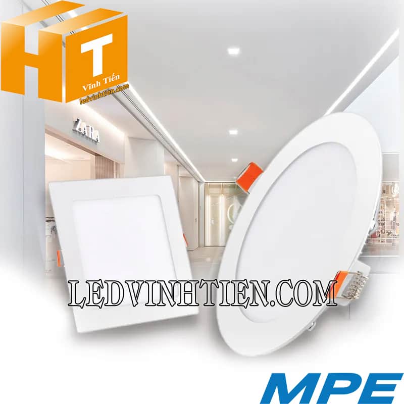 Đèn Led Panel Vuông Âm Trần Dimmer 12W  dùng chiếu sáng siêu thị, nhà phố