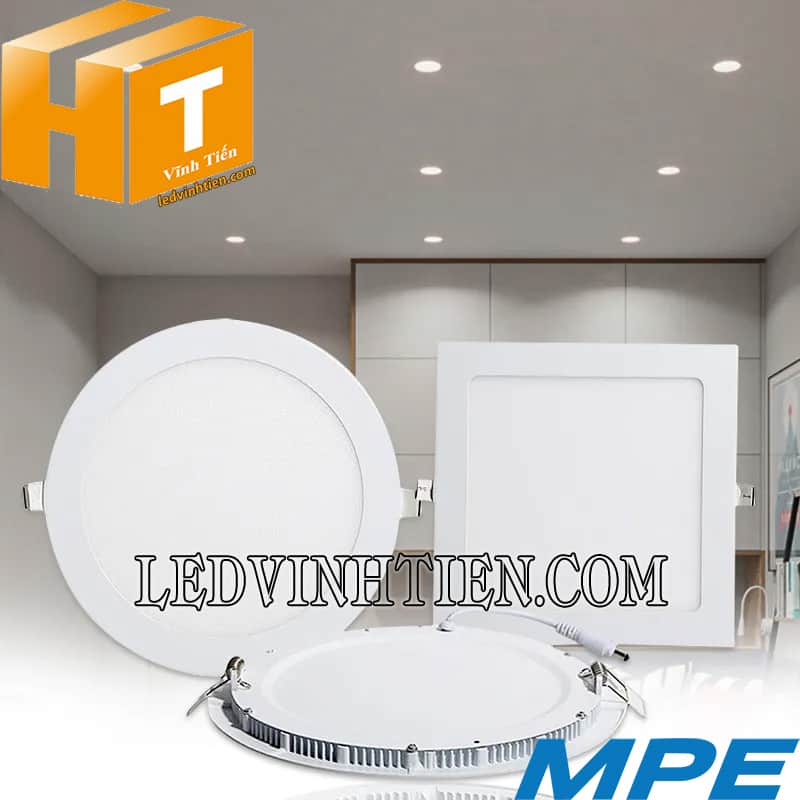 Đèn led panel âm trần vuông dimmer 24W dùng chiếu sáng phòng ngủ, bếp, văn phòng công ty