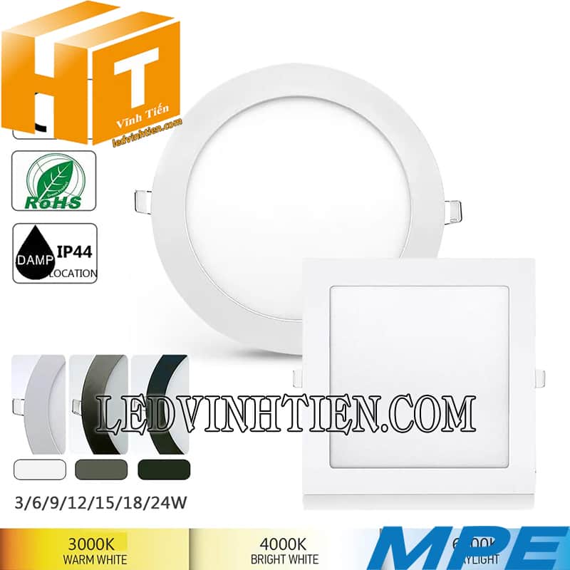 Đèn led panel âm trần vuông dimmer 24W SPL-24T, V/DIM MPE